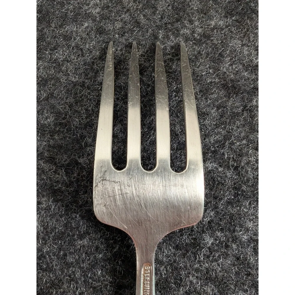Stieff Rose Sterling Silver Child Baby Fork Vintage Floral Pattern 4.25 Inch